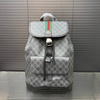 Gucci 古奇 印花双G 双肩包 背包 书包 男女通用 实物拍摄 原厂原版面料 配送防尘布袋 30 X 40 Cm。
