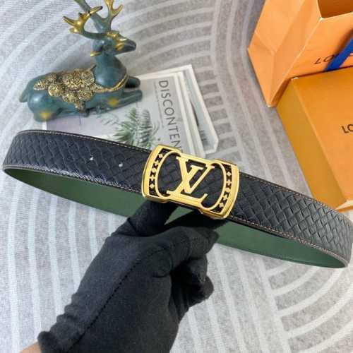 Lv 特种皮腰带系列 ，原厂五金精品不锈钢扣，手感柔软舒适 宽3.8Cm。