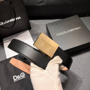 Dg 宽 3.5Cm 杜嘉班纳 新款 小牛皮简约百搭腰带，Dolce&Gabbana Milano 标牌装饰别具一格