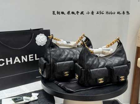 礼盒包装 复刻版 原版皮 香奈儿Chanel 牛皮25C Jennie同款Hobo嬉皮包 腋下链条机车包 25C 早春度假系 Jennie加持的款都非常火爆 这 - 点击图像关闭