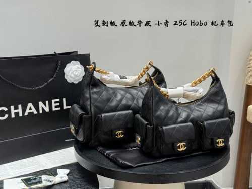 礼盒包装 复刻版 原版皮 香奈儿Chanel 牛皮25C Jennie同款Hobo嬉皮包 腋下链条机车包 25C 早春度假系 Jennie加持的款都非常火爆 这