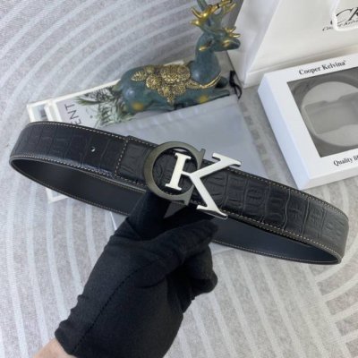 Ck 特种皮腰带系列 ，原厂五金精品不锈钢扣，手感柔软舒适 宽3.8Cm。