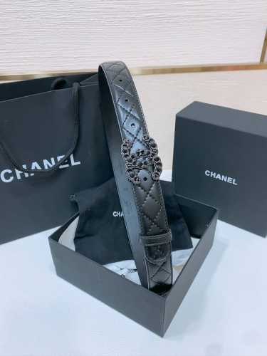 Chanel经典双C皮带腰带 新款Logo扣搭配进口胎羊皮带身，质感满分，简直身春日里的点睛之笔，皮带直径3.0Cm