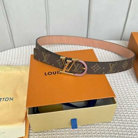 寬30Mm 女士全新風格頂級腰帶 正品開模定制 專櫃新款.Lv女款腰帶 3.0Cm寬度 最新雙色效果五金， 正品特用面料搭配磨砂樹高低 頂級工藝 質量超好 多色 - 点击图像关闭