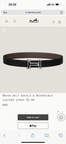 特 Brush Belt Buckle & Reversible Leather Strap 27Mm