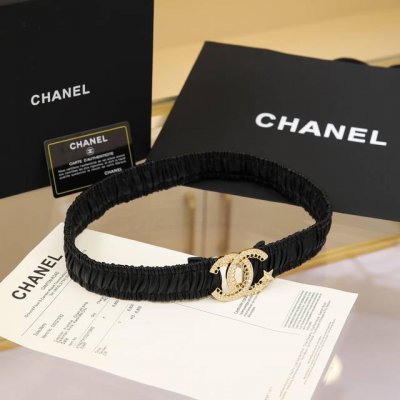 Chanel Cc链条 星星水钻 黄铜Logo扣 小牛皮 银色金属 与 金色金属 3.0Cm精品 弹力十足 百搭 优雅 码数含扣S=65Cm总长 可用75、80