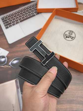 特 Hermes 爱马仕皮带 ，3.2Cm宽度， - 点击图像关闭