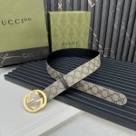 Gucci 专柜新版横标 编码411924 Kgdhn 9643 双面进口原厂防水pvc材质 比牛皮还耐用 宽度4.0Cm 经典大饼双G带扣