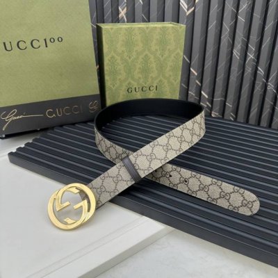 Gucci 专柜新版横标 编码411924 Kgdhn 9643 双面进口原厂防水pvc材质 比牛皮还耐用 宽度4.0Cm 经典大饼双G带扣