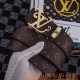品名：Lv路易斯登原单 材料：百分百头层牛皮，保证真皮。专柜原单品质、做工精细，送人自用首选 包装： 请认准如图专柜包装，赠送打孔器，银联发票，宽度3.8Cm