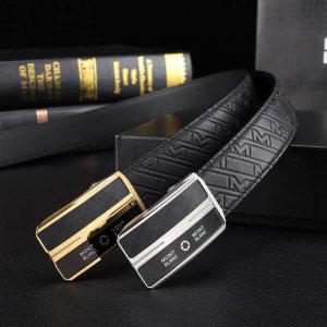 万宝龙男士自动腰带- 宽度35Mm 316精品钢扣 永不掉色 精工打造 压花工艺 手感柔软 古 DDD