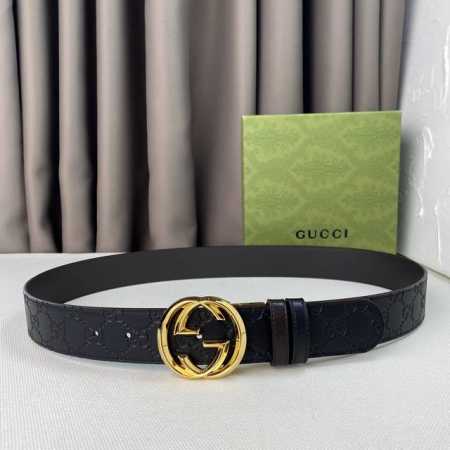 Gucc！宽度3.8Cm 原厂做工。双面头层牛皮，两面均可佩戴。 码数；100-125Cm 包装：全套包装 - 点击图像关闭