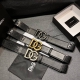 Dg 杜嘉班纳，宽4.0Cm Dolce&Gabbana 新款 男士织带印花腰带，搭配徽标搭扣 Lux 鞍皮腰带