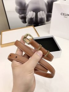 赛林Celine腰带选用珍贵奢华皮革精制而成，均为天然皮革，金色金属Triomphe 配领扣带扣，1.8Cm宽，
