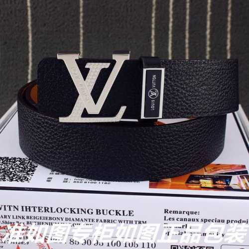 品名：Lv..路易..威登双面用 型号：认准如图专柜包装，赠送打孔器 材料：百分百头层牛皮，24K纯钢扣双面可用，荔枝纹纹路保证真皮。专柜同等质量， 送人自用首