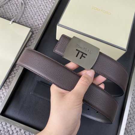 Tom Ford 汤姆福特。新品高端双面小牛皮，简约商务男士腰带，4.0Cm宽，双面使用，配原版包装 - 点击图像关闭