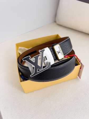 品名：Lv..路易..威登 腰带原单自动带 皮带 型号：自动扣，纯钢材质自动扣，头层牛皮自动带身，实物拍摄材料：百分百头层牛皮，保证真皮。24K纯钢扣，永不掉色 - 点击图像关闭