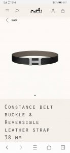 特 Hermes.爱马仕 官网同步 宽度38Mm 原版荔枝搭带身搭配原版精品钢扣，男装的经典搭配，可双面使用完美配饰！