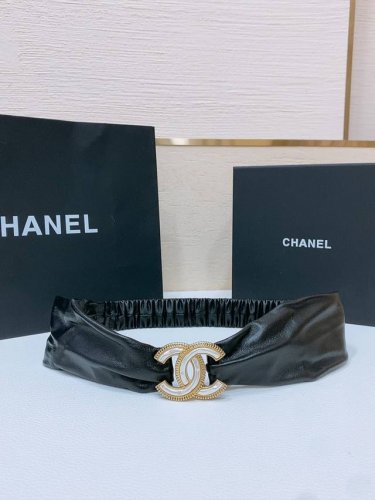 Chanel 光面Cc黄铜搭扣. 羊皮弹力腰带 弹性极好 3.0Mm精品 手感柔软 码数含扣70、75、80、85、90