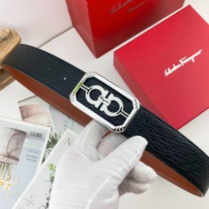 菲拉格慕 特种皮腰带系列 ，原厂五金精品不锈钢扣 手感柔软舒适 宽3.8CM。