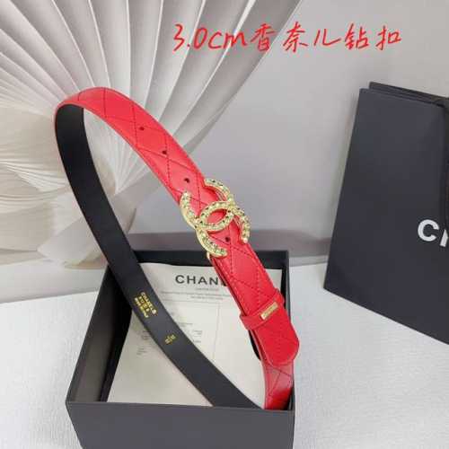 3.0Cm香奈儿腰带，双面头层牛皮，长度：.75.80.85.90.95.100.欧，满钻五金铜扣原版开模定制庆祝]