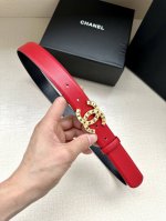 特 宽度3.0Cm Chanel 香奈儿两面原版碰纹牛皮搭配金 银色精品五金配件！