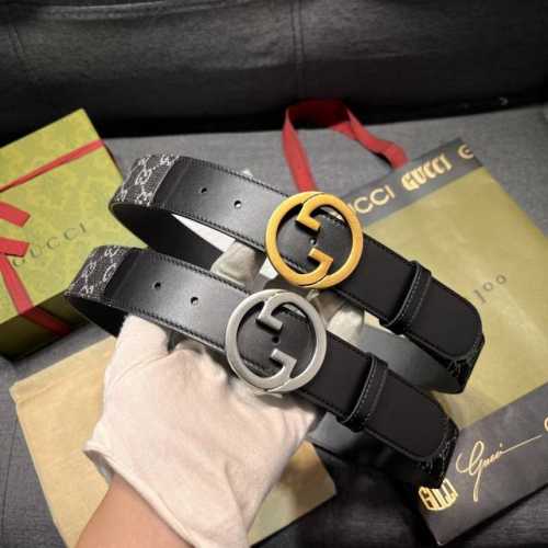 特 宽4.0Cm Gucci 每一季，品牌标识都会吐故纳新，于经典之中融入新意。在这款腰带上，经典Gg标识以亮眼之姿生动呈现，与双G造型配件相得益彰