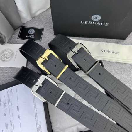 范思哲 宽4.0Cm， 男士 新款 饰以戒指 原单进口牛皮 ，针扣 - 点击图像关闭