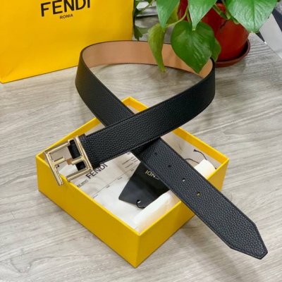 fendi 芬迪 男士时尚休闲腰带 原版荔枝纹面+头层磨砂底 顶级做工，搭配标志Ff搭扣，奢华时尚休闲 原单品质。宽38Mm