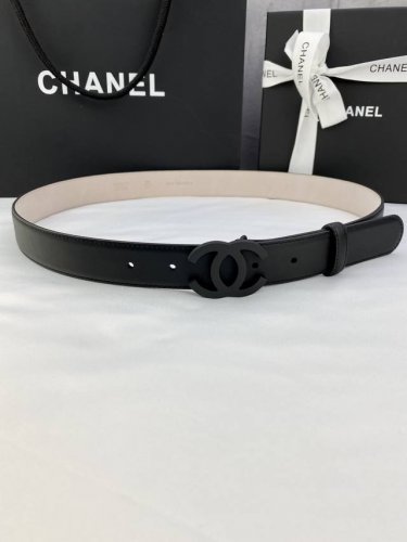 宽度3.0Cm Chanel 香奈儿 女士经典款腰带皮带新款光滑内衬磨砂牛皮搭配精品钢扣
