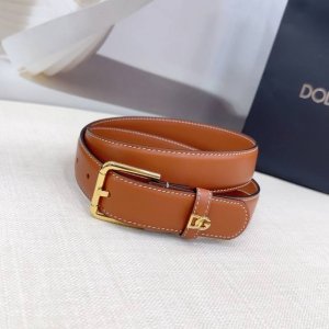 特 3.0Cm D&G腰带，双面头层牛皮，长度：75.80.85.90.95.100.105.欧，五扣原版开模定制庆祝]