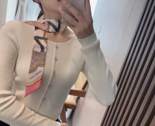 盛宴 Twilly 爱马仕 Hermes 2025 100%桑蚕丝，18姆米斜纹真丝 86X5Cm 双面图案