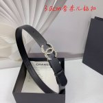 3.0Cm香奈儿腰带，双面头层牛皮，长度：.75.80.85.90.95.100.欧，满钻五金铜扣原版开模定制庆祝]