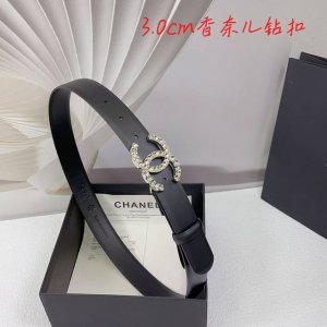 3.0Cm香奈儿腰带，双面头层牛皮，长度：.75.80.85.90.95.100.欧，满钻五金铜扣原版开模定制庆祝]
