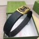 特P180 配全套包装礼盒 古驰：原单头层牛皮压G面，内衬头层小牛皮底.搭配原单刚扣.原单皮料定制，专柜宽度3.8