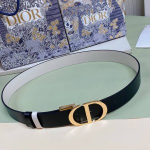 迪奥.Dior 配送专柜全套礼盒包装3.5Cm D Ior 30 Montaigne *Cd*腰带 饰有*Christian Dior*标志 富