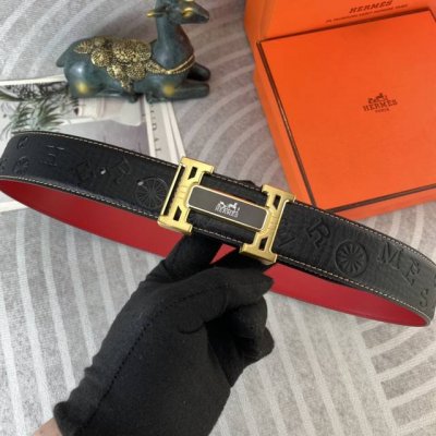 爱马仕 特种皮腰带系列 ，原厂五金精品不锈钢扣，手感柔软舒适 宽3.8Cm。