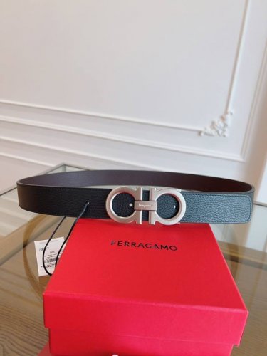 特 Ferragamo.菲拉格慕 新款全套包装 宽度3.5Cm 高级定制款男士皮带 双面进口牛皮 可双面使用 自行选择搭配 真材实料 很有质感 时尚经典不失风范