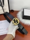 宽度3.8Cm Gucci 經典款G家花面带身 頭層皮底；搭配原單镶钻鋼扣 採用精挑細選進口頂級牛皮，手感柔軟細膩！做工精緻 商務既有時尚的男士 女士腰帶