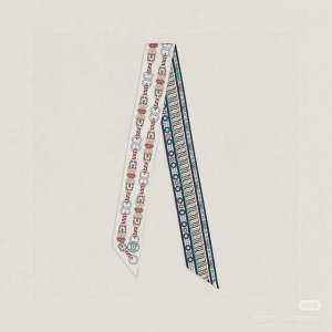 Hermes Twilly“Harnais En Rosace” 爱马仕Hermes Harnais En Rosace Twilly小丝巾 Twilly小丝巾