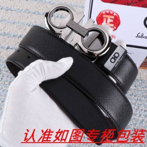 品名：菲拉格木原单 材料：百分百头层牛皮，保证真皮。24K纯钢扣双面可用专柜同等质量， 送人自用首选 包装： 请认准如图专柜包装，赠送打孔器，银