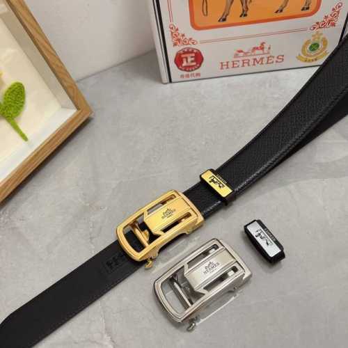品名：爱马仕.Hermès 自动带 材质：原单牛皮腰带 百分百头层牛皮腰带保证真皮，24K纯钢扣，专柜原单品质、做工精细，时尚大牌，送人自用首选