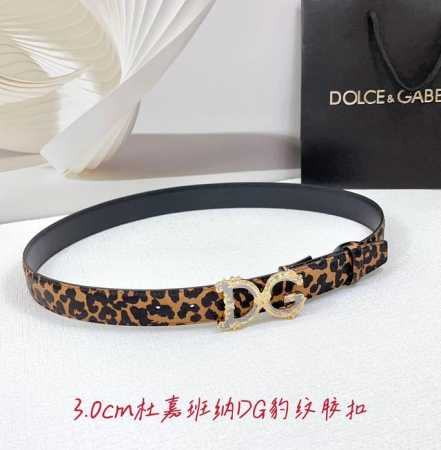 特 3.0Cm 杜嘉班纳D&G 腰带，豹纹面平纹底，长度：.75.80.85.90.95.100.欧，铜五金滴胶扣原版开模定制庆祝] - 点击图像关闭
