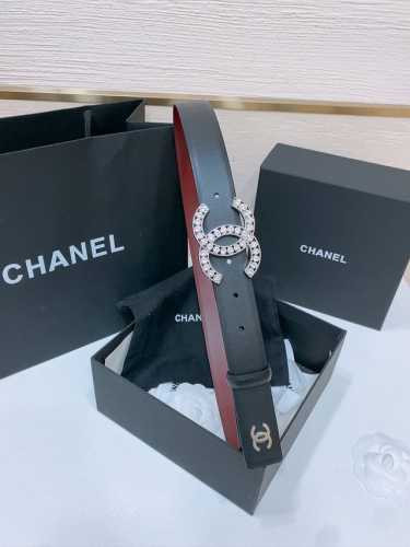 Chanel 春夏新款 小牛皮与黄铜Cc搭扣 精致细腻 光滑优雅 3.0Cm