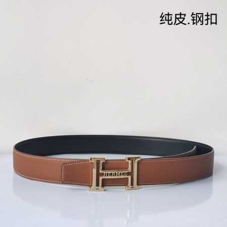 特 Hermes[正]原单爱马仕，宽3.8Cm进口原版皮带身，双面可两面用，精品电镀五金 ！ - 点击图像关闭