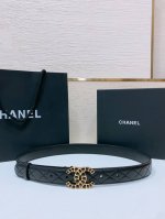 Chanel经典双C皮带腰带 Logo扣搭配进口小牛羊皮带身，质感满分，简直身春日里的点睛之笔，皮带直径3.0Cm