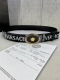 特 宽度4.0Cm Versace 范思哲 此款palazzo腰带采用牛皮革面料制作，并饰有le Pop Classique图案印花和标志性的椭圆美杜莎五金配件