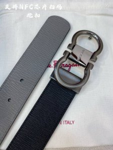 Ferragamo.菲拉格慕 全套包装 宽度3.5Cm 高级定制款男士皮带 双面进口牛皮 可双面使用 自行选择搭配 真材实料 很有质感 时尚经典不失风范 搭配精