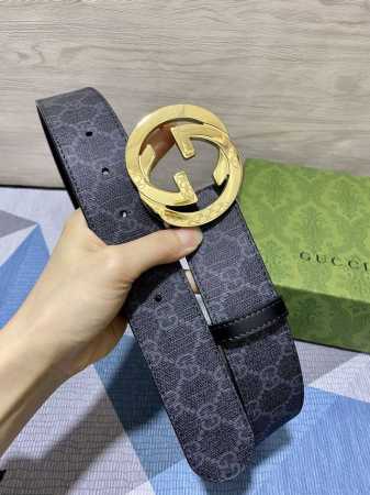 古奇 原单40Mm 带身采用进口胶料，进口硅胶底 原厂定制 新款专用，扣头采用精品钢扣花纹扣，正品开版。专营专柜款！ - 点击图像关闭
