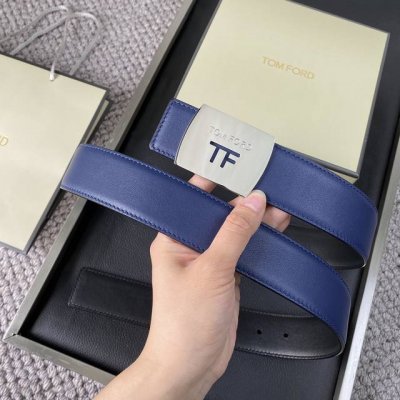 Tom Ford 汤姆福特。新品高端双面小牛皮，简约商务男士腰带，4.0Cm宽，双面使用，配原版包装